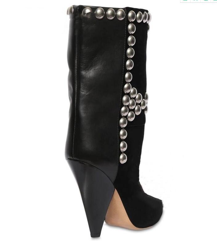 Rivets Studed Women Over The Knee High Boots