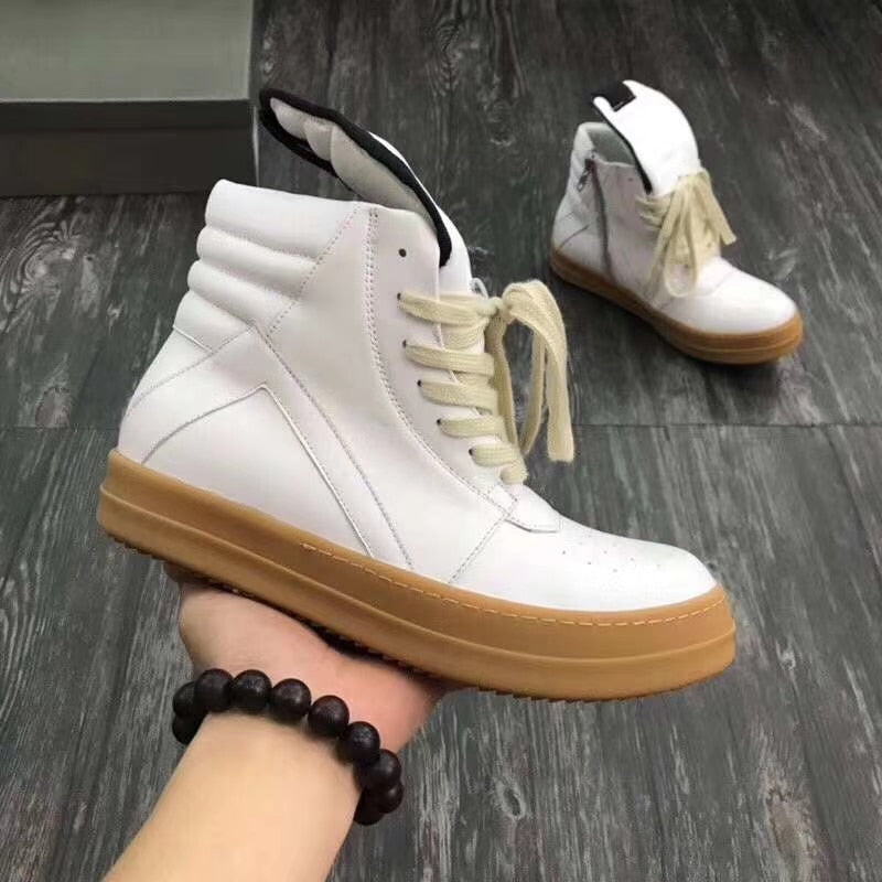 Men Genuine Leather Ankle Boots Luxury Women