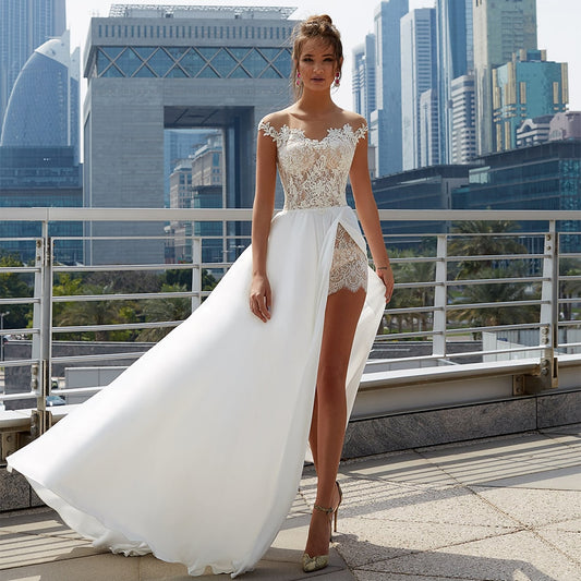 Sexy Side High Split Wedding Dresses