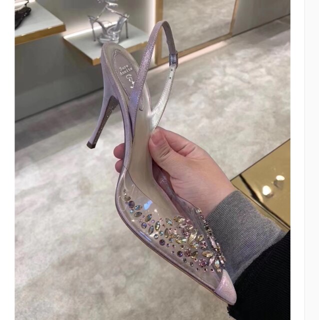 women transparent sandals wedding shoe