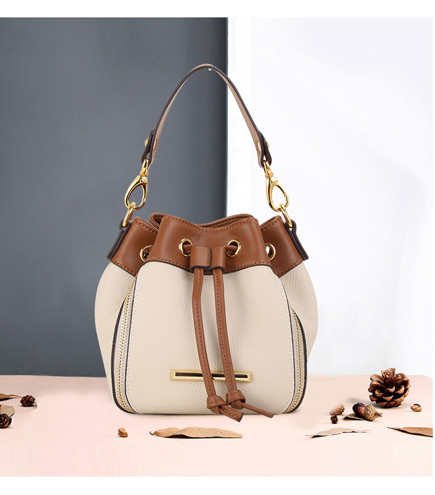 Women Genuine Leather handbags cowhide