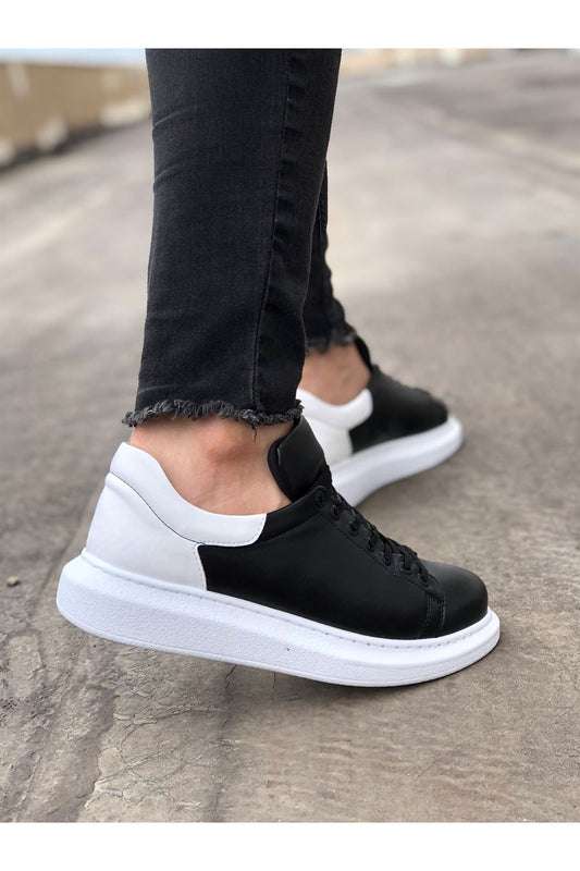 Men's Black-White Casual Sneaker Sports Shoes