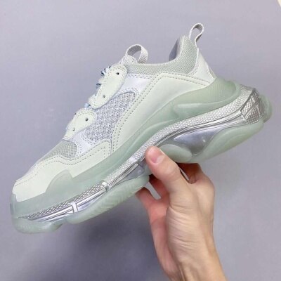 Luxury design transparent women's shoes sneakers