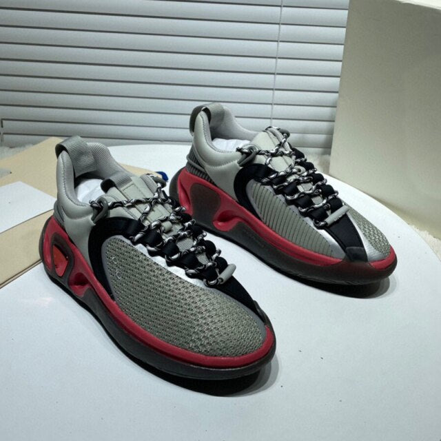 spring new Knitted upper Women's sports shoes