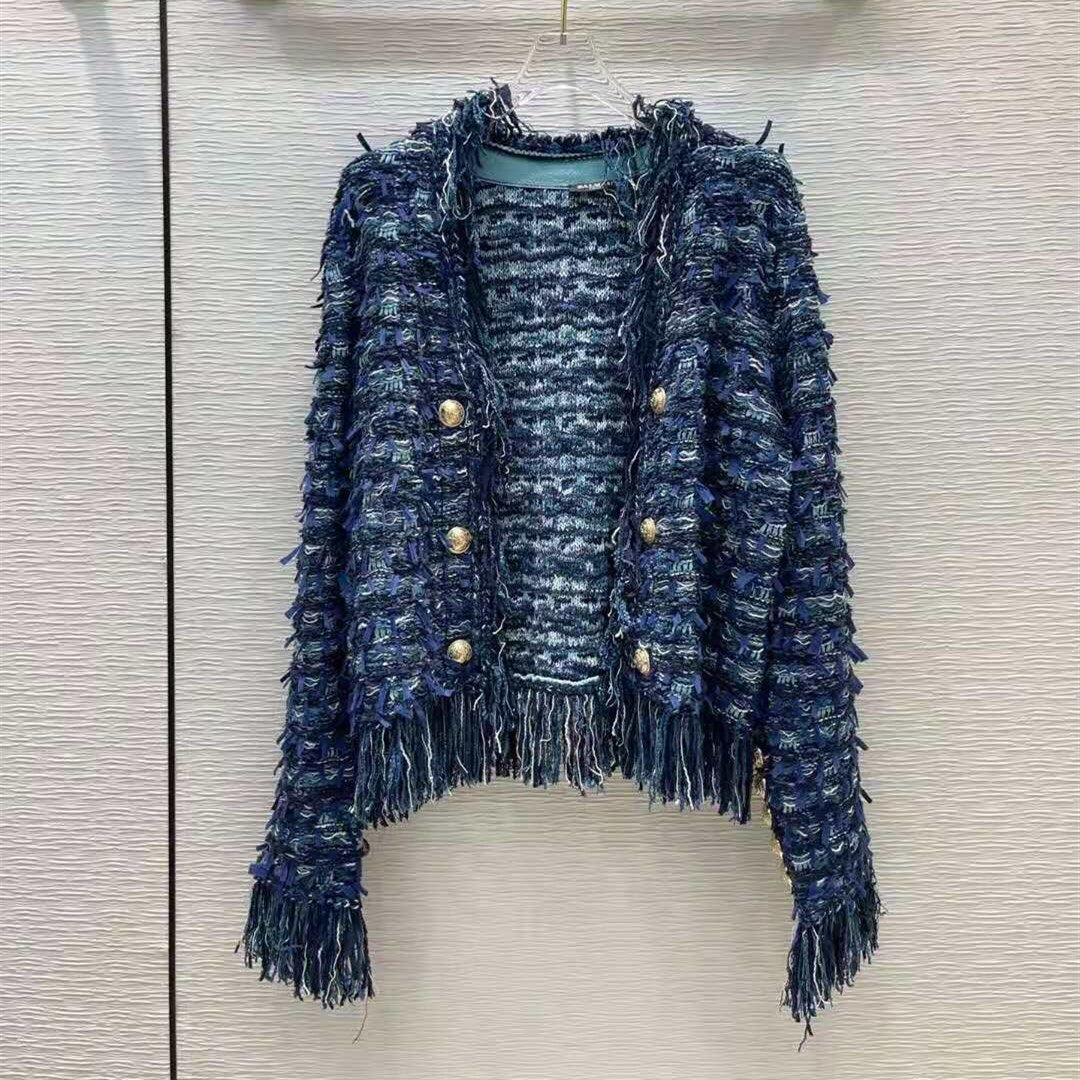 New Designer High Quality Women Tassels Knitted Jackets