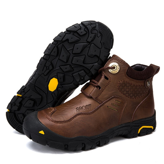 Motorcycle Riding Shoes Men's First Layer Cowhide