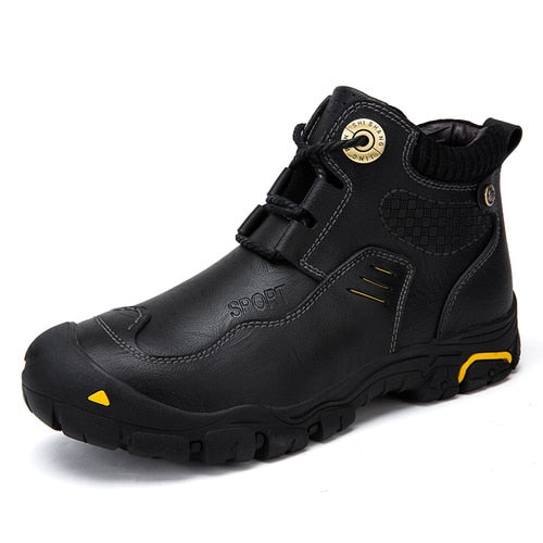 Motorcycle Riding Shoes Men's First Layer Cowhide