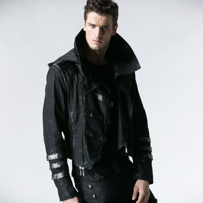 Punk Rave Men Long Jackets Trench Coat