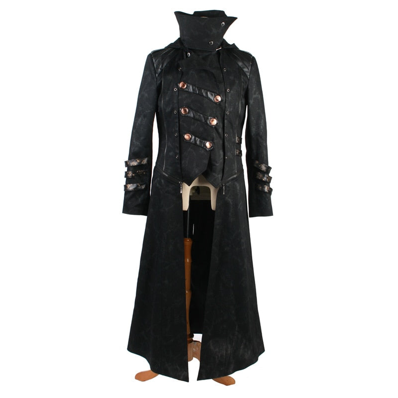 Punk Rave Men Long Jackets Trench Coat