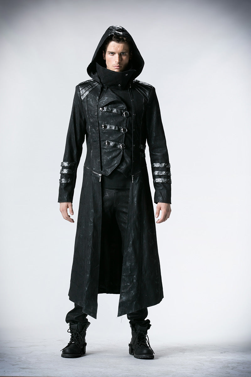 Punk Rave Men Long Jackets Trench Coat