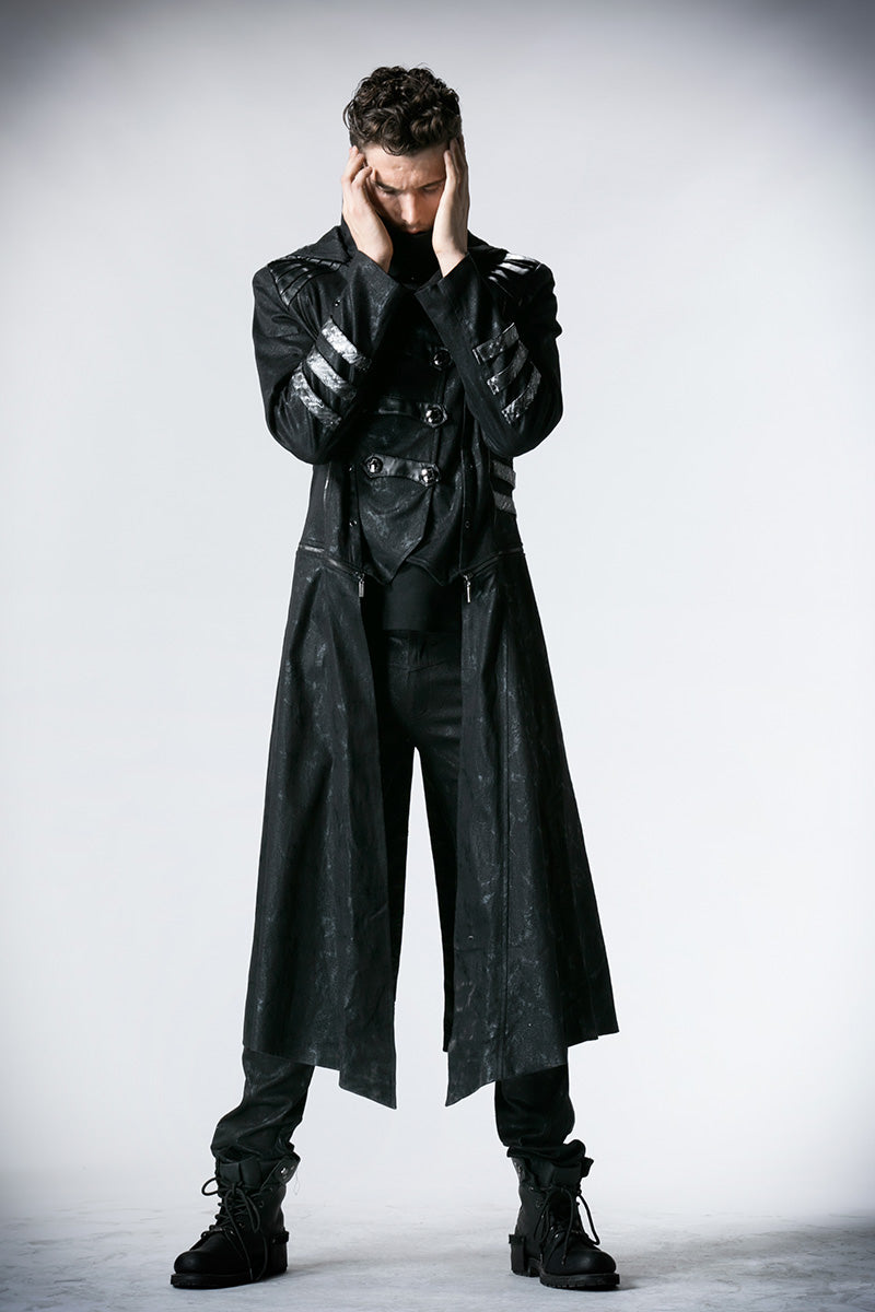 Punk Rave Men Long Jackets Trench Coat