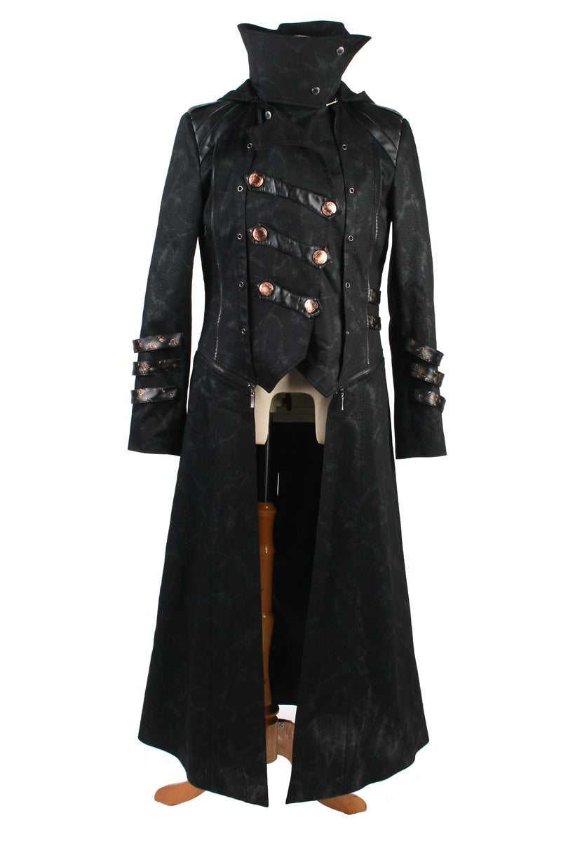 Punk Rave Men Long Jackets Trench Coat