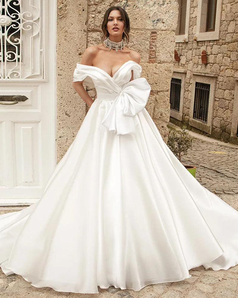 Vestido De Noiva Organza Ball Gown Wedding Dress Off the Shoulder