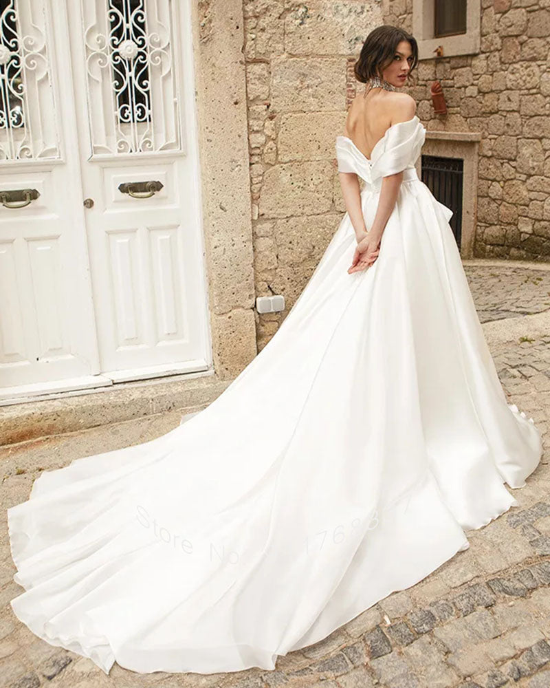 Vestido De Noiva Organza Ball Gown Wedding Dress Off the Shoulder