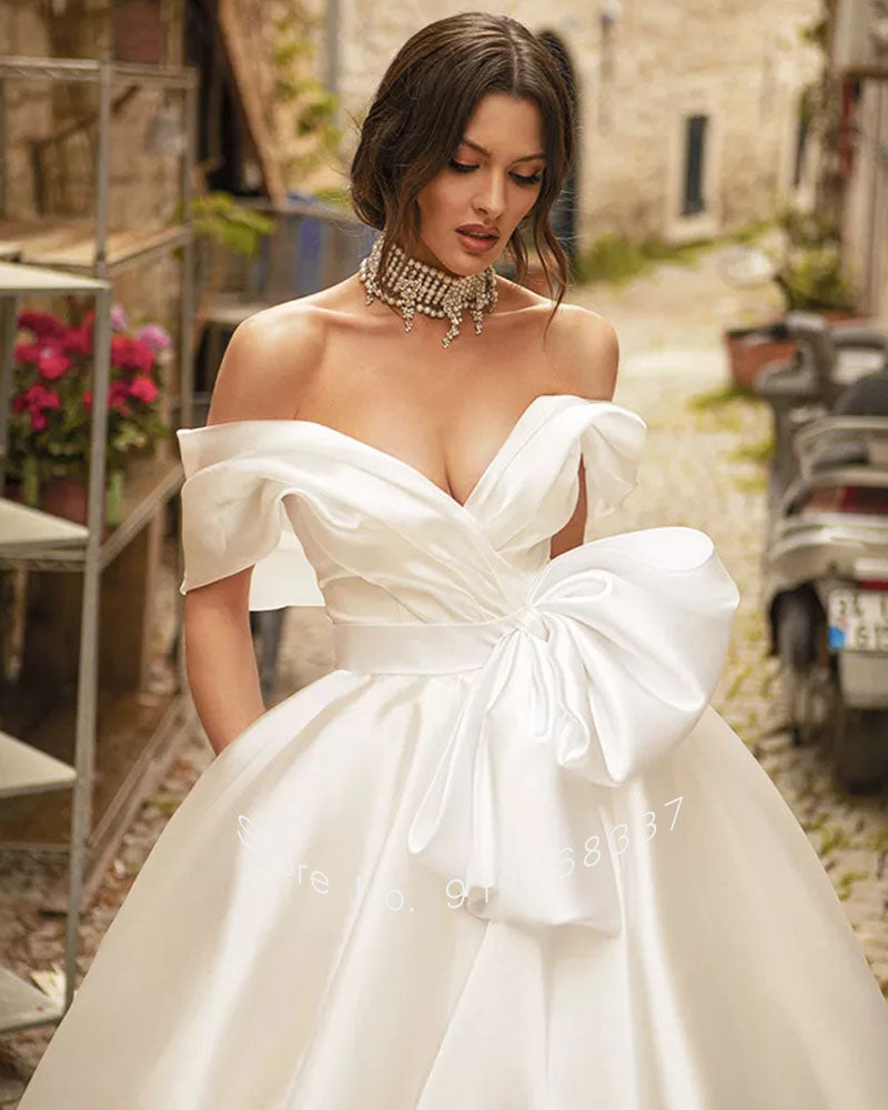 Vestido De Noiva Organza Ball Gown Wedding Dress Off the Shoulder