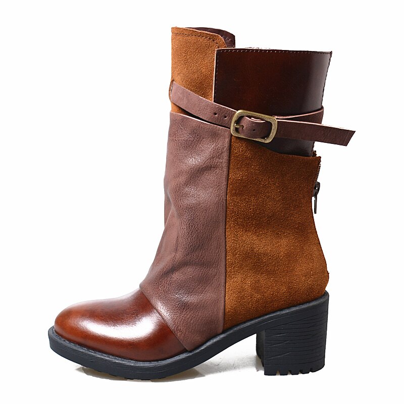 Women Ankle Boots Genuine Leather