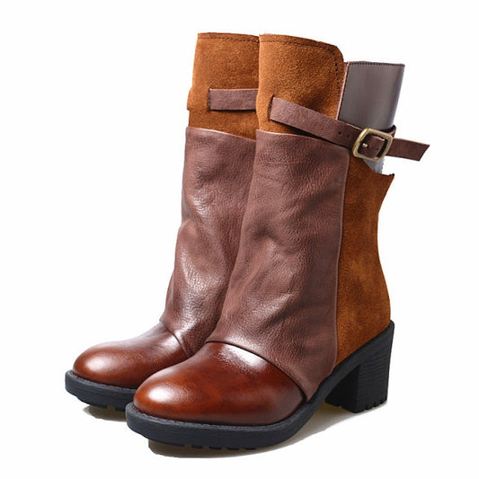 Women Ankle Boots Genuine Leather