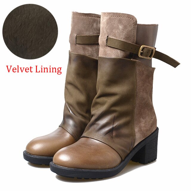 Women Ankle Boots Genuine Leather