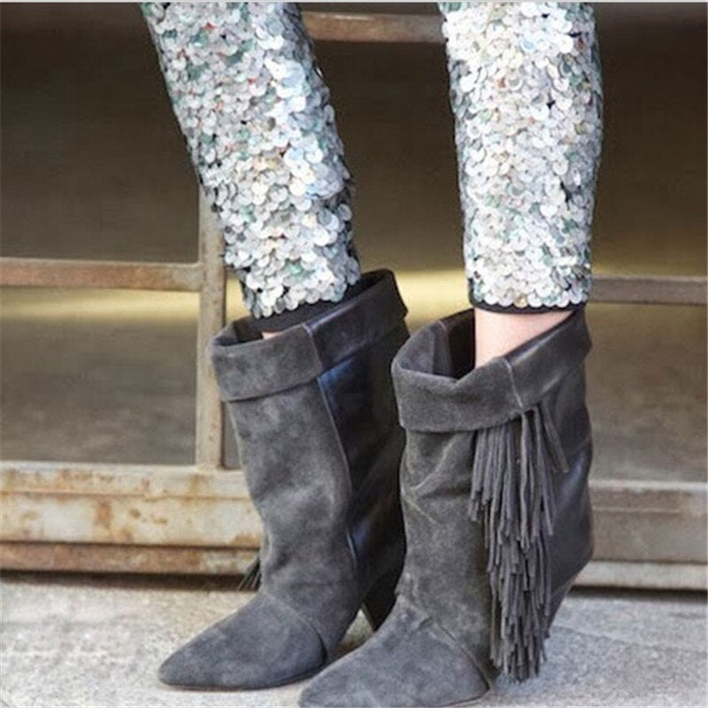 High Heels Female Wedge Shoes Boots